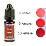 10 мл. Краситель для воска Красный RED