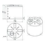 Пластиковая емкость КАС на 5000 литров серии TH