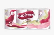 Туалетная бумага Papirone PREMIUM Aroma, трехслойная, 8 шт.